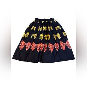 Vintage red and yellow bow skirt, medium